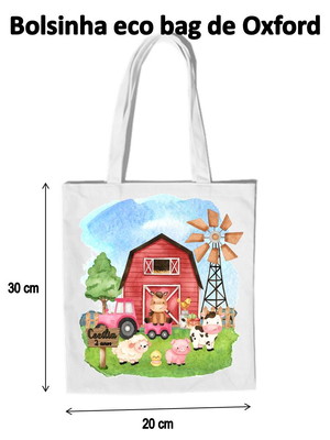 Bolsinha personalizada eco bag - fazendinha