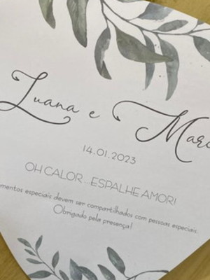 Leque de casamento personalizado