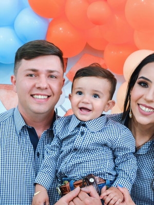 Camisa xadrez manga longa pai, mãe e filho