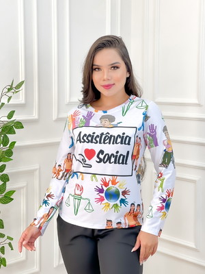 Blusa manga longa assistente social