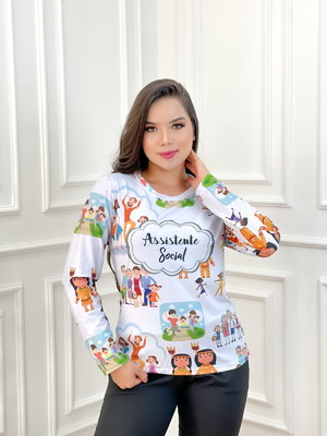 Blusa manga longa assistente social