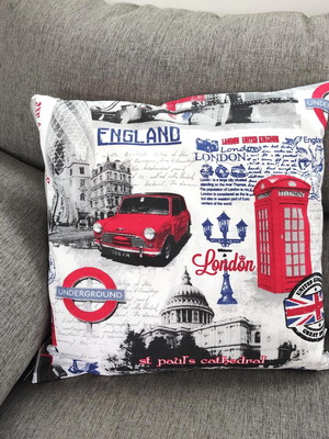 Capa para almofada quadrada com zíper londres inglaterra