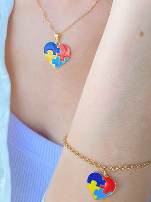 Conjunto autismo colar + pulseira