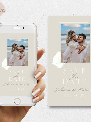 Save the date digital - minimalisa com foto