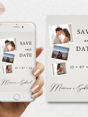 Save the date digital - minimalisa com fotos