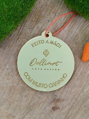 Tag acrilica 5 cm (com logomarca)