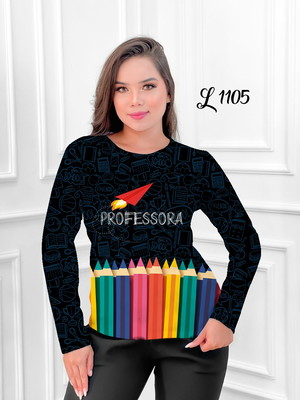 Blusa manga longa professora