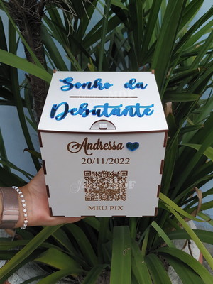 Caixa pix debutante espelhado