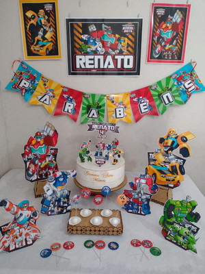 Kit decoração em papelaria - transformers