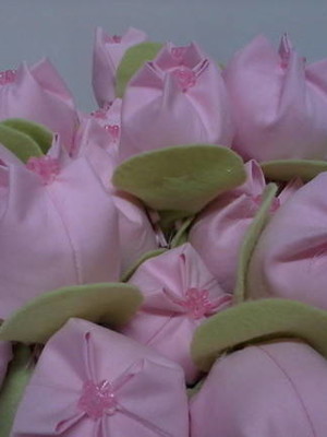 Tulipas em tecido