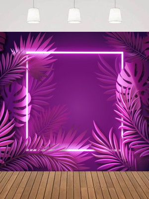 Painel de festa neon personalizado