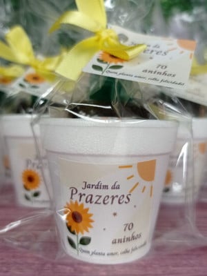 50 unidades kit jardinagem 70 anos ecológica