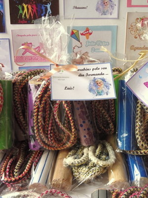 20 cordas de pular cabo decorado e tag personalizada