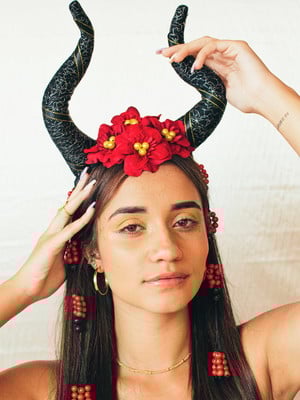Acessório de carnaval para cabeça / zodíaco - áries