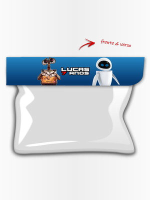 Lapela com saquinho wall-e