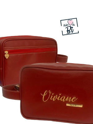 Necessaire personalizada com bordado