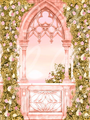 Painel de festa em tecido sublimado 3d hall florido 2x1,5m