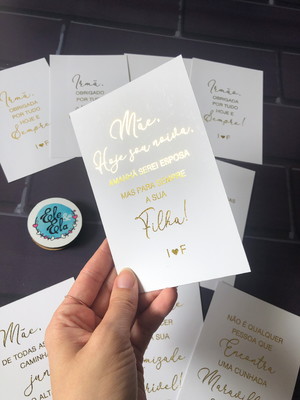Cartão mensagem aos pais e padrinhos casamento
