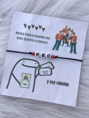 Pulseira rbd rebelde ajustavel