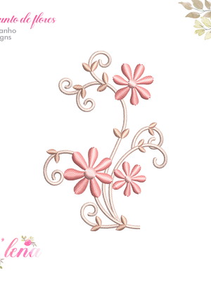 Matriz de floral bordado matriz - dlena b0004