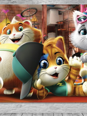 Painel de festa tema 44 gatos