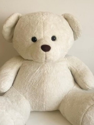 Locação urso de pelúcia creme 80cm