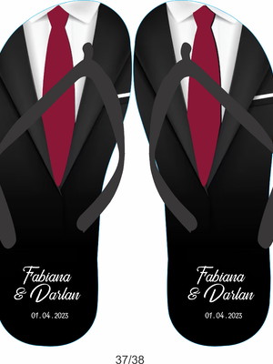 Chinelo casamento masculino