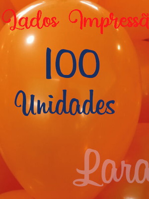 100 balões personalizos impressos em dois lados