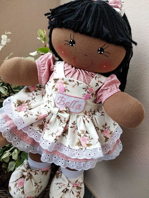 Boneca de pano negra 30 cm