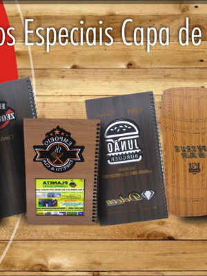 Cardápios de madeira mdf a laser
