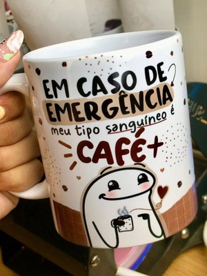 Caneca flork tipo sanguíneo café