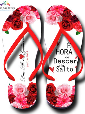 Chinelos personalizados casamento