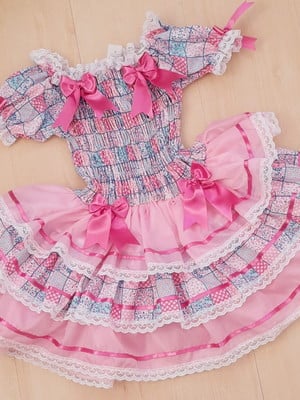 Vestido festa junina tamanho 1 ao 3