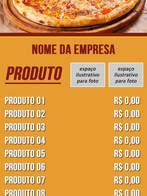 Cardápio menu digital / pizza pizzaria