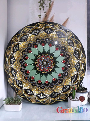 Mandala da prosperidade e saúde-personalizada 80 cm