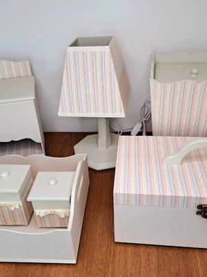 Kit quarto bebê mdf decorado.