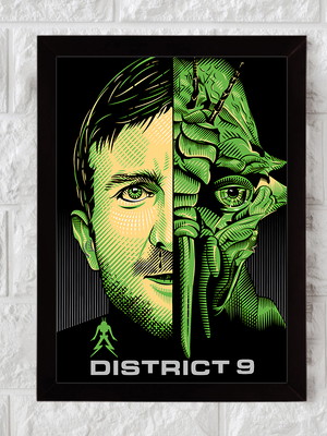 Distrito 9, filme, nerd, geek, quadro com moldura 33x24cm