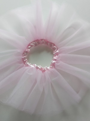 Saia tutu tule bebe rosa