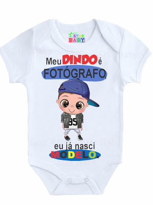 Body bebê infantil meu dindo é fotografa eu ja nasci modelo