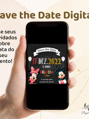 Save the date digital minnie modelo 4