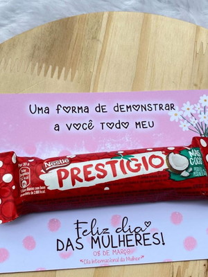 Cartão com prestígio- dia da mulher