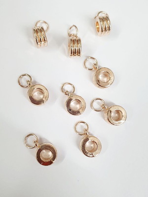Canequinha banhada 8mm para pingente dourada 10 peças