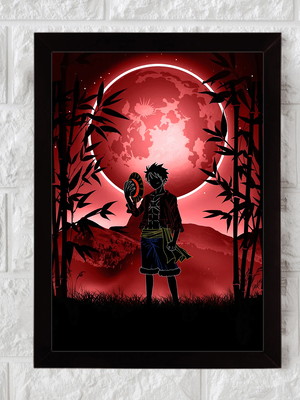One piece, mangá, geek, nerd, quadro com moldura 33x24cm