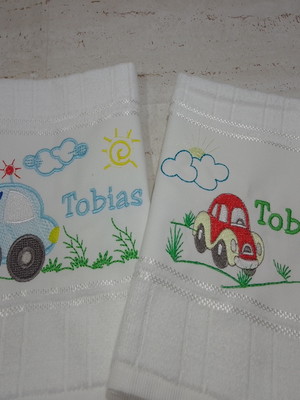 Toalha para lanche infantil carrinho