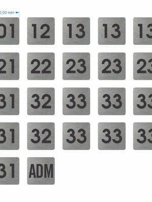 16 placas para caixa de correio em aço inox escovado