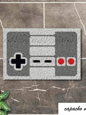 Tapete capacho controle nintendo gamer jogos 60x40 divertido