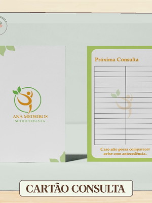 Arte para cartão consulta / nutricionista