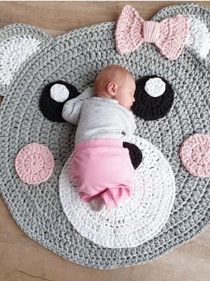 Tapete infantil de crochê