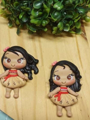 Aplique moana em biscuit kit com 3