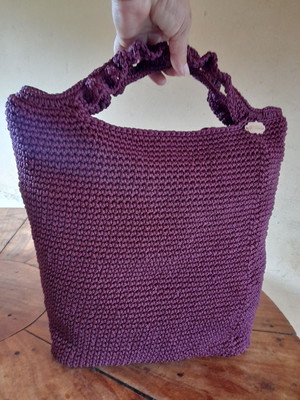 Bolsa de praia em crochê